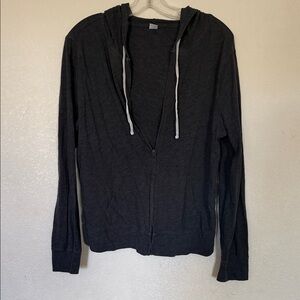 Old Navy Black Hooded Zip-Up Jacket